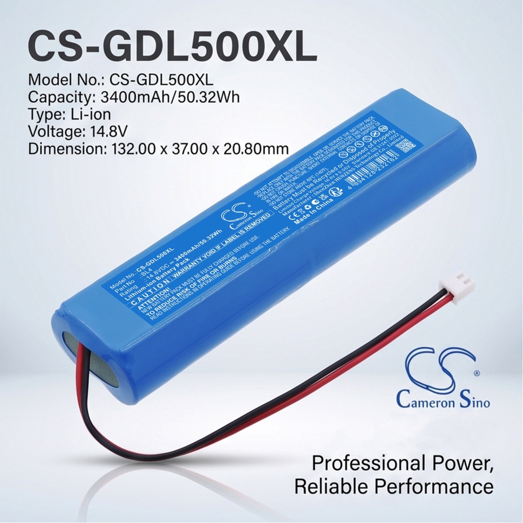 Batterier kompatibel med GODOX LC500 LC500 CS-GDL500XL