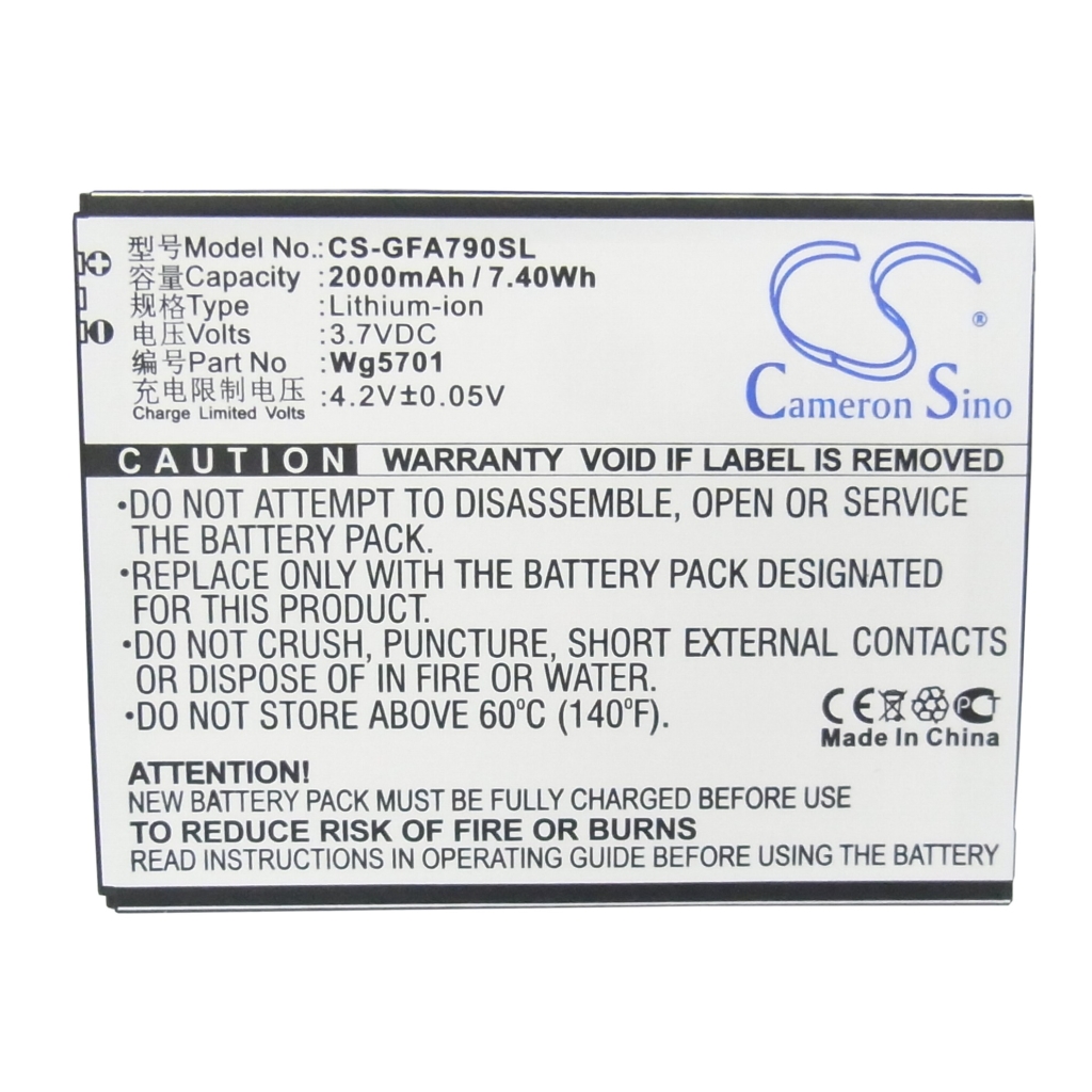 Mobiltelefonbatteri GFive CS-GFA790SL
