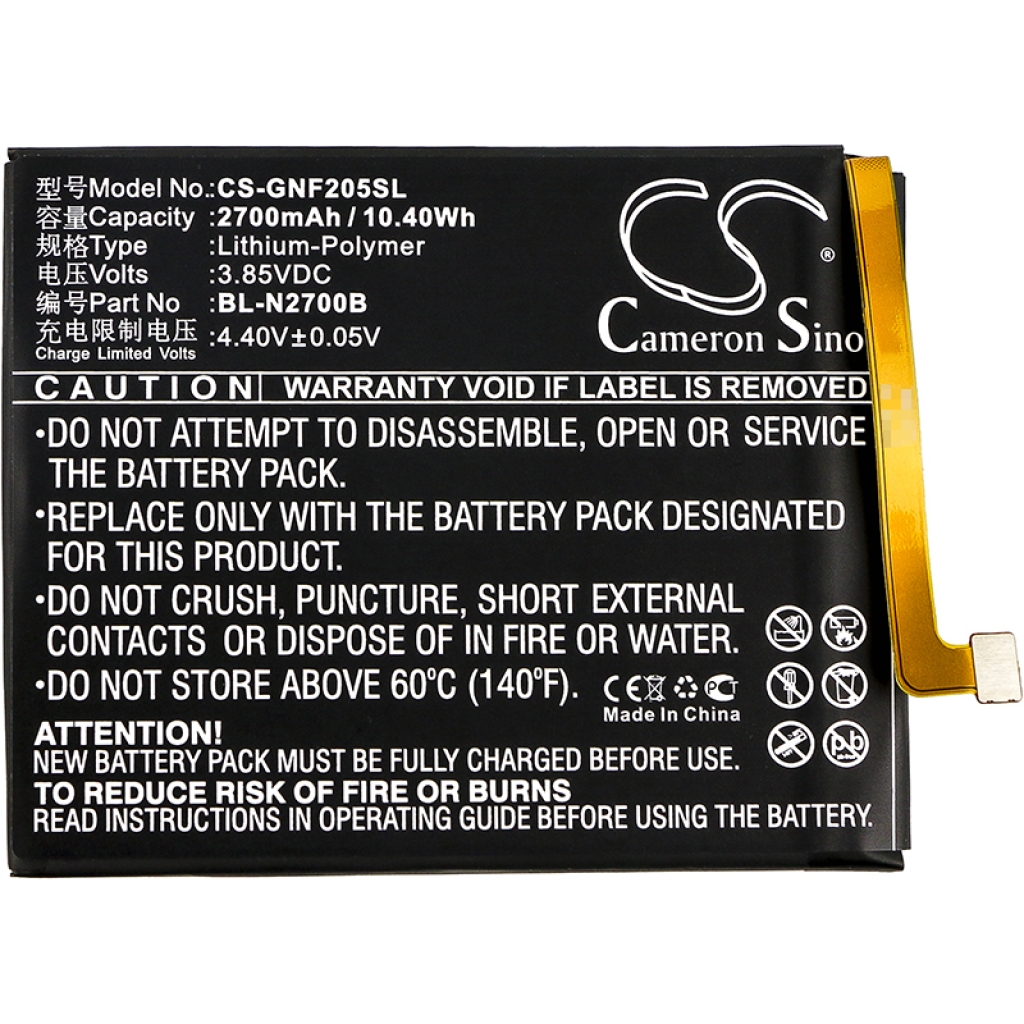 Mobiltelefonbatteri GIONEE CS-GNF205SL