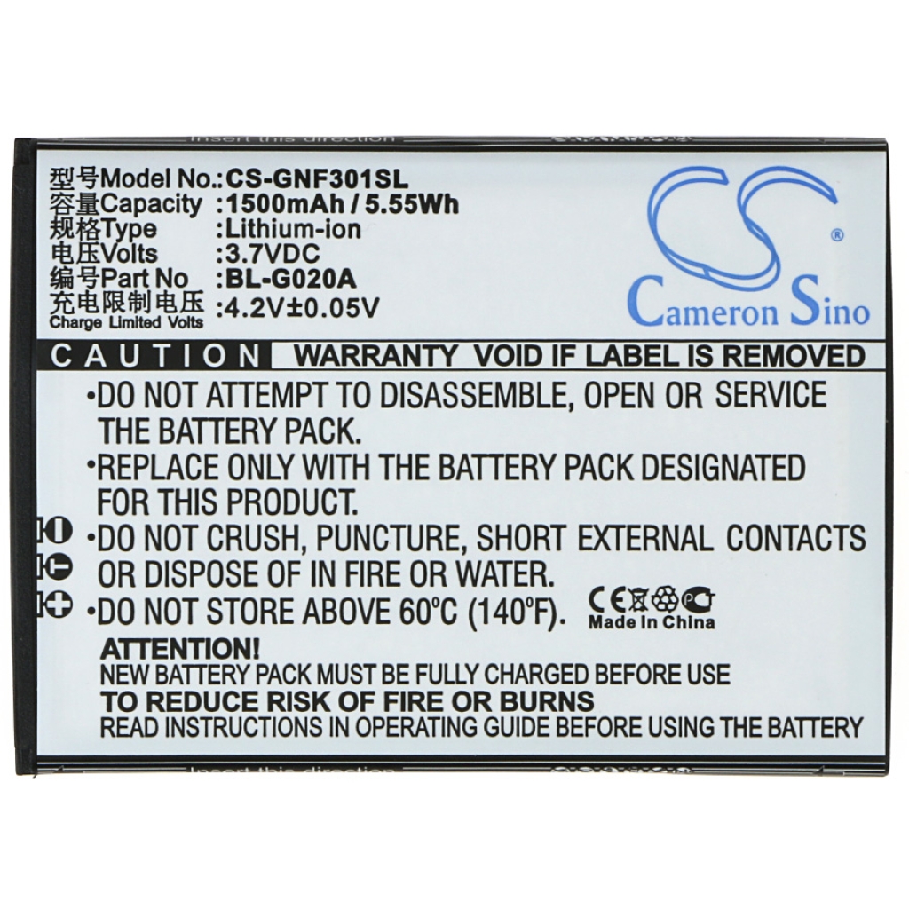 Mobiltelefonbatteri GIONEE CS-GNF301SL