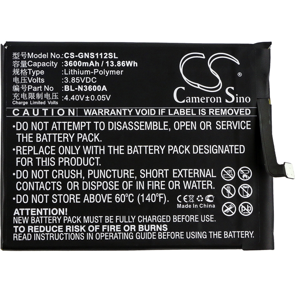 Mobiltelefonbatteri GIONEE CS-GNS112SL
