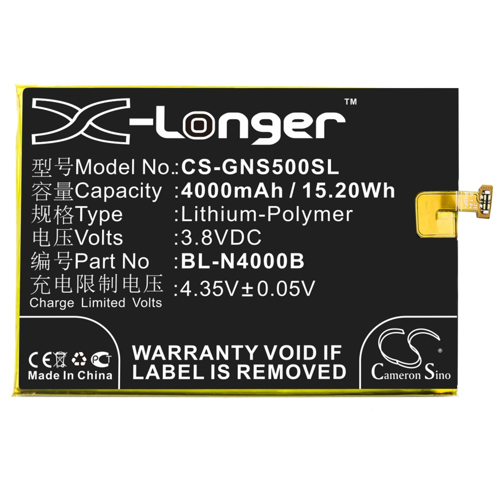 Batteri kompatibel med GIONEE CS-GNS500SL