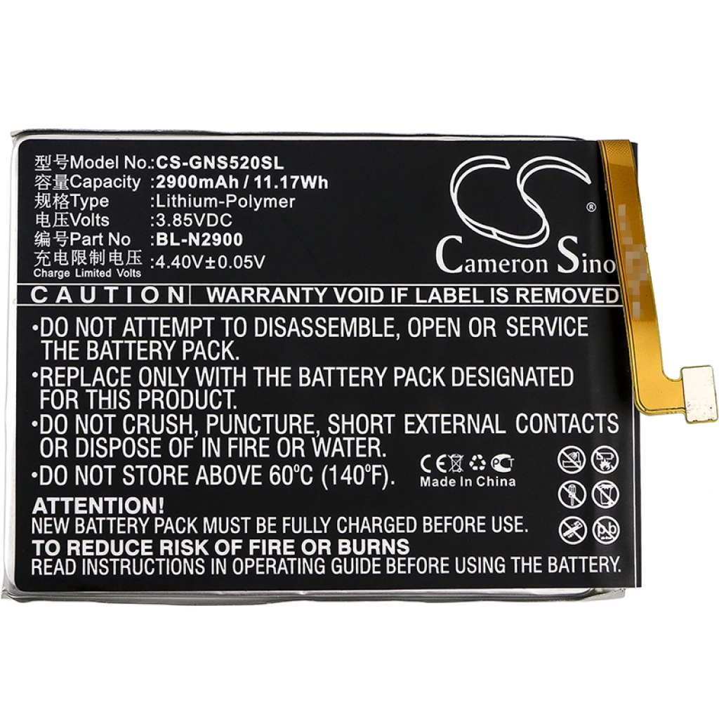 Mobiltelefonbatteri GIONEE CS-GNS520SL