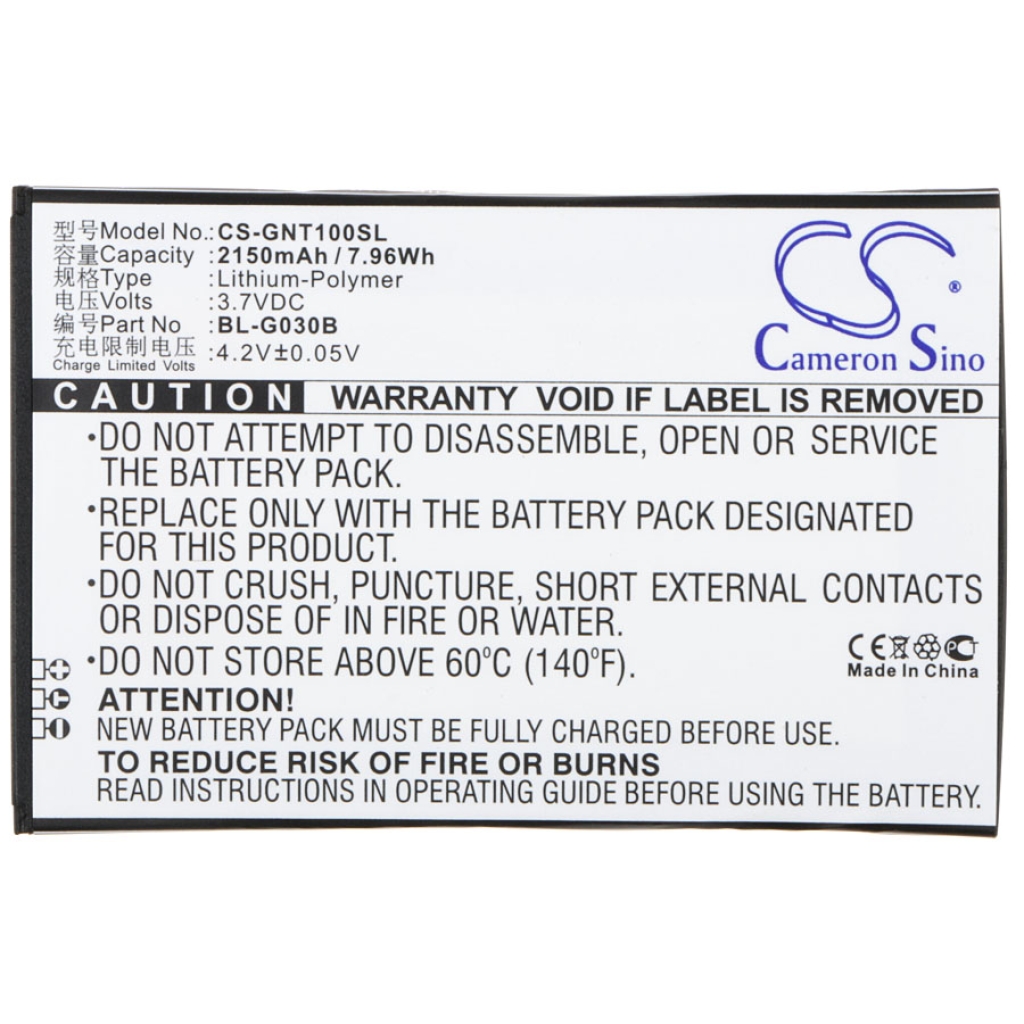 Batteri kompatibel med GIONEE CS-GNT100SL
