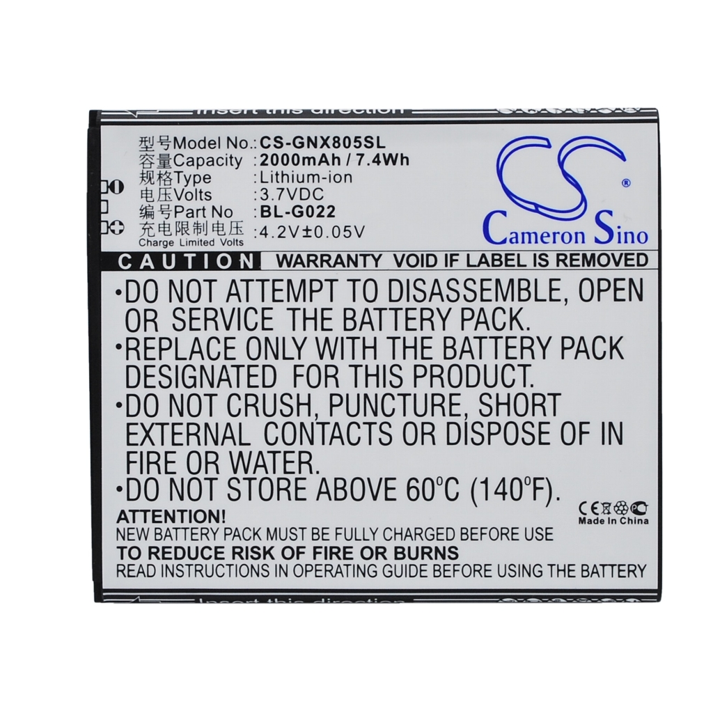 Mobiltelefonbatteri GIONEE CS-GNX805SL