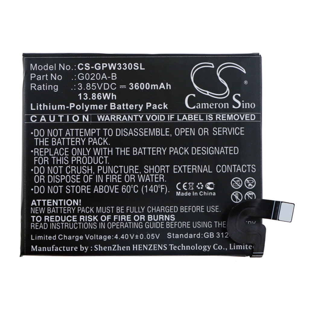 Mobiltelefonbatteri Google CS-GPW330SL