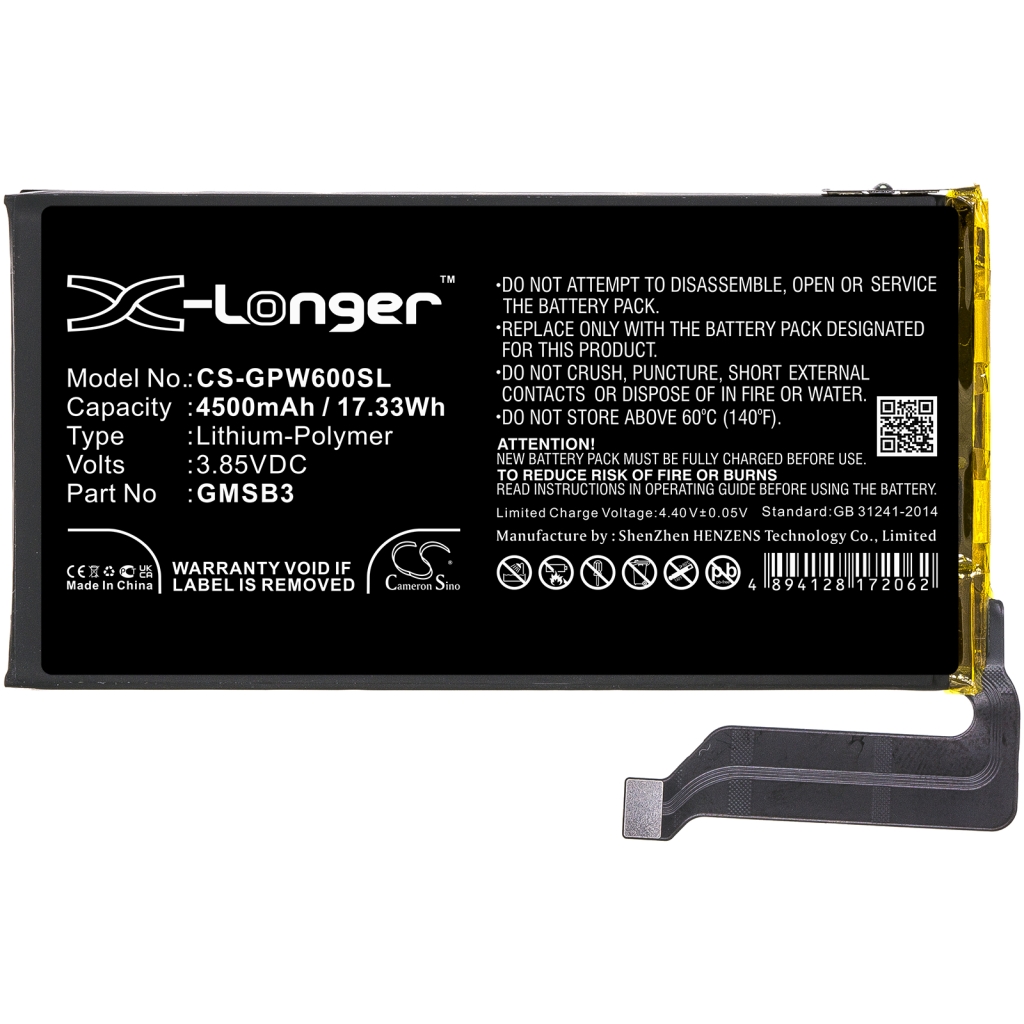 Mobiltelefonbatteri Google CS-GPW600SL
