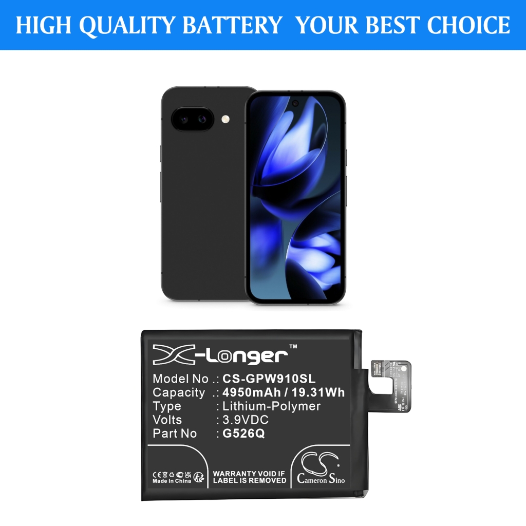 Mobiltelefonbatteri Google CS-GPW910SL