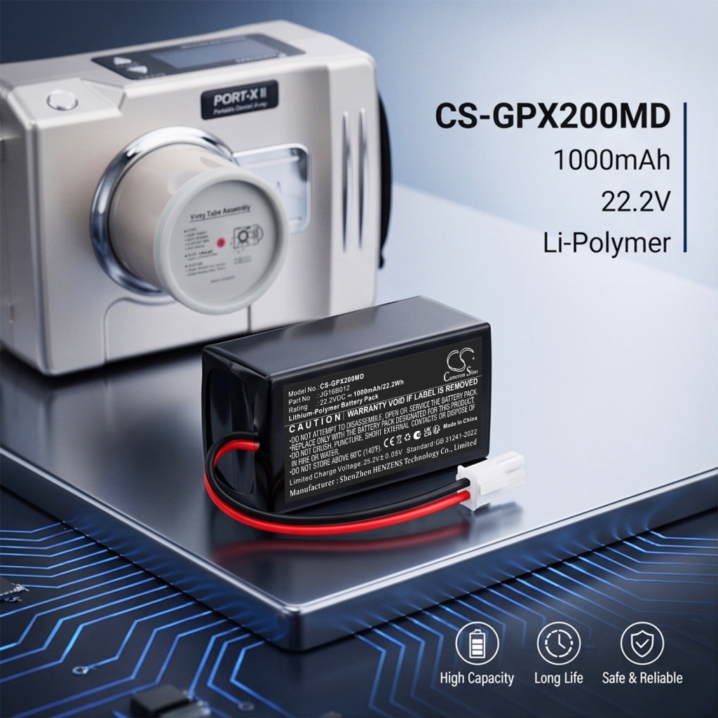Batterier kompatibel med GENORAY PORT-X Ⅱ CS-GPX200MD