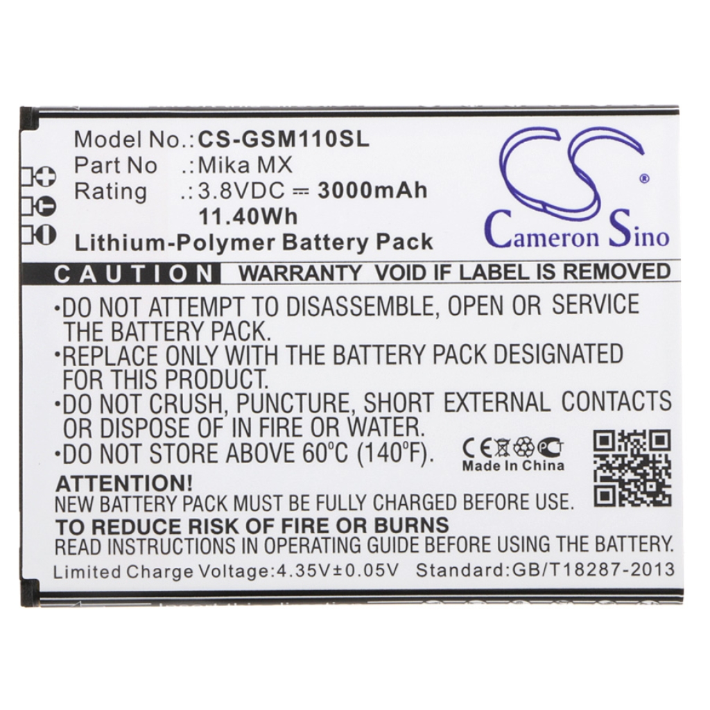 Mobiltelefonbatteri GSmart CS-GSM110SL