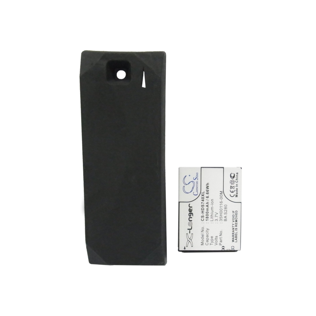 Cameron Sino X-Longer CS-HDS740XL flad layoutvisning: 3,7V 1800mAh, X-Longer-branding, forlænget bagdæksel