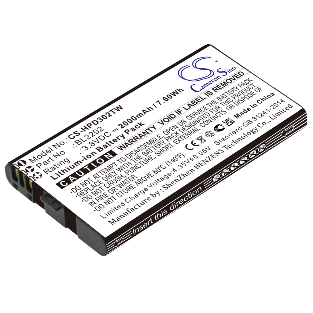 Tovejs radio batteri Hytera CS-HPD302TW