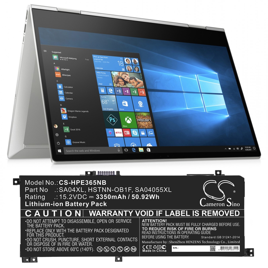 Notebookbatteri HP CS-HPE365NB