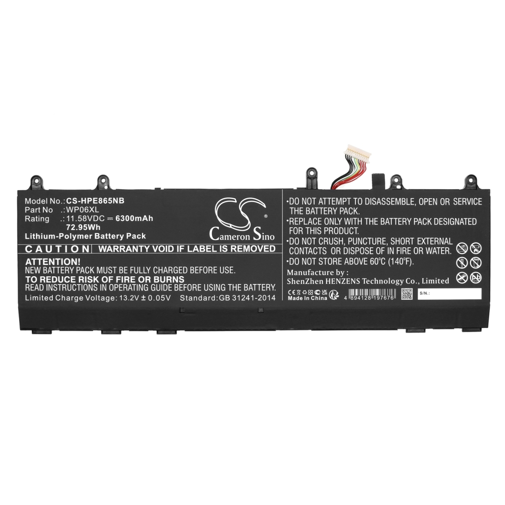 Notebookbatteri HP CS-HPE865NB
