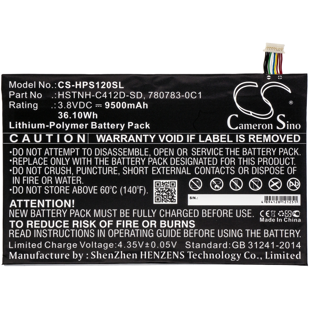 Tabletbatteri HP CS-HPS120SL