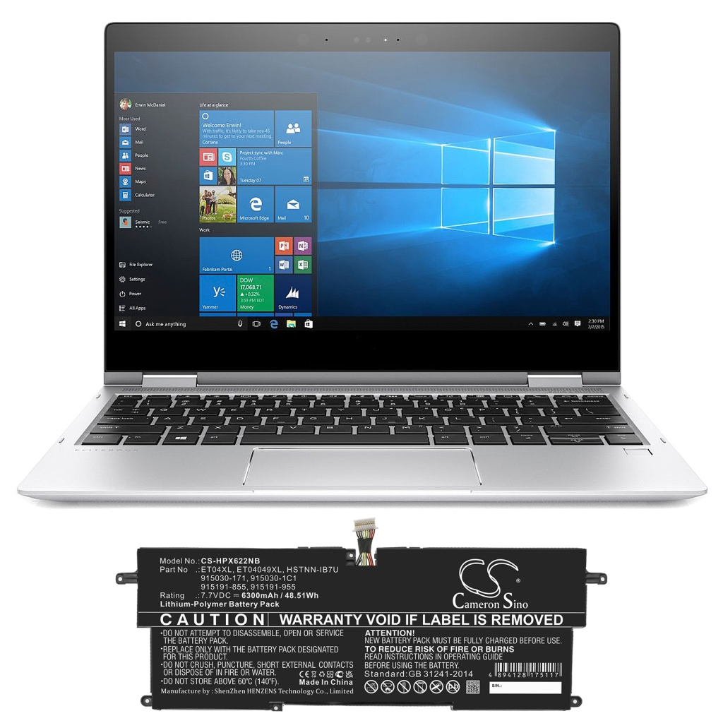 Notebookbatteri HP CS-HPX622NB