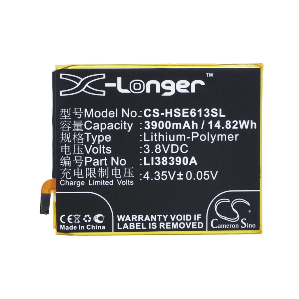 Batterier kompatibel med Hisense E613M E613M CS-HSE613SL