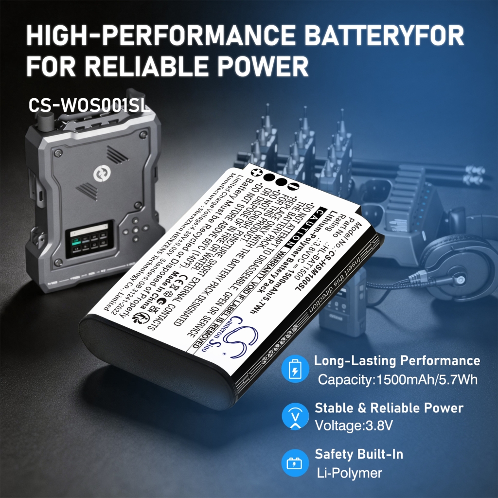 Batteri kompatibel med Hollyland CS-HSM100SL