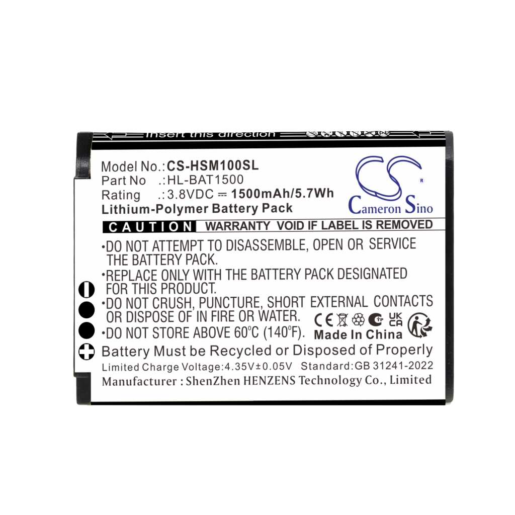 Batteri kompatibel med Hollyland CS-HSM100SL