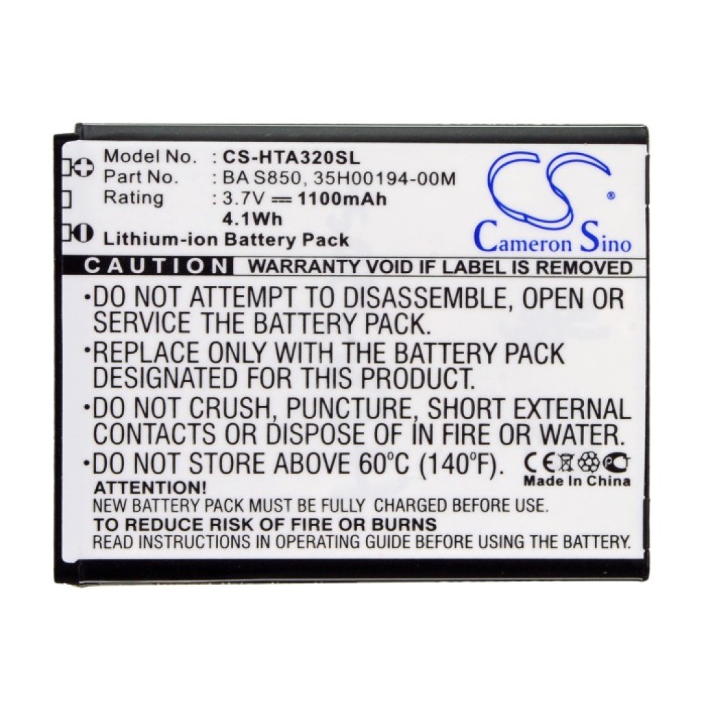 Mobiltelefonbatteri HTC CS-HTA320SL