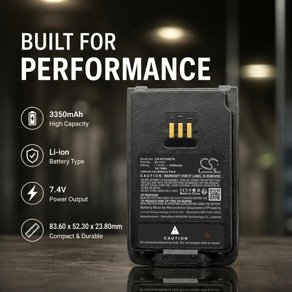 Batteri kompatibel med HYT Hytera CS-HTC502TX