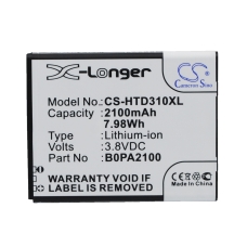 Kompatibel batteriudskiftning til HTC 35H00211-00M-V,35H00211-01M,35H00221-01M,B0PA2100