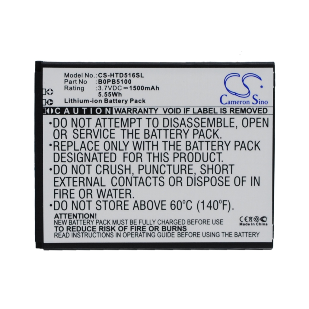 Mobiltelefonbatteri HTC CS-HTD516SL