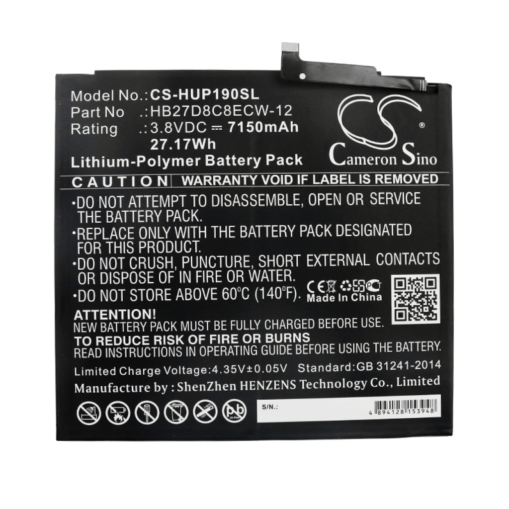 Tabletbatteri Huawei CS-HUP190SL