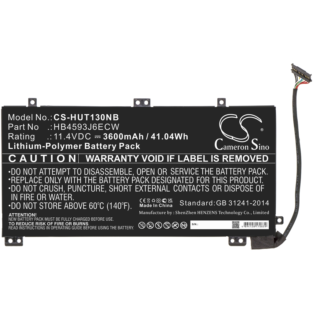 Notebookbatteri Huawei CS-HUT130NB