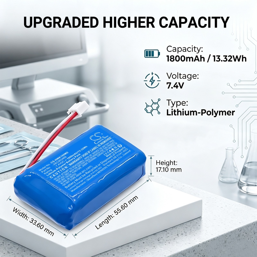 Batteri kompatibel med Hawkmed CS-HWK100MD