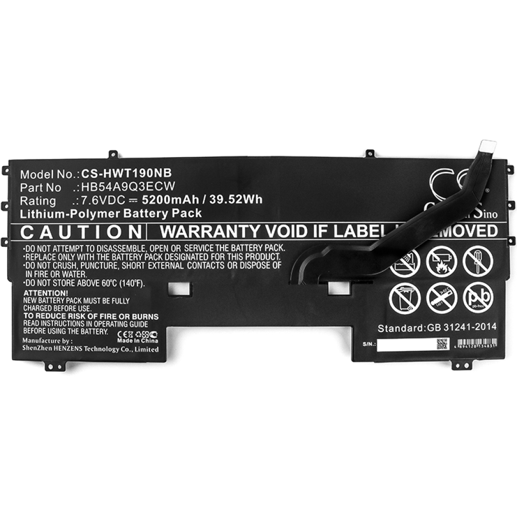 Batteri kompatibel med Huawei CS-HWT190NB