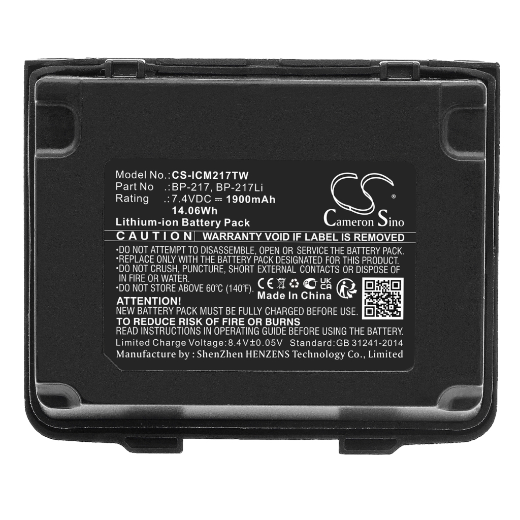 Tovejs radio batteri Icom CS-ICM217TW