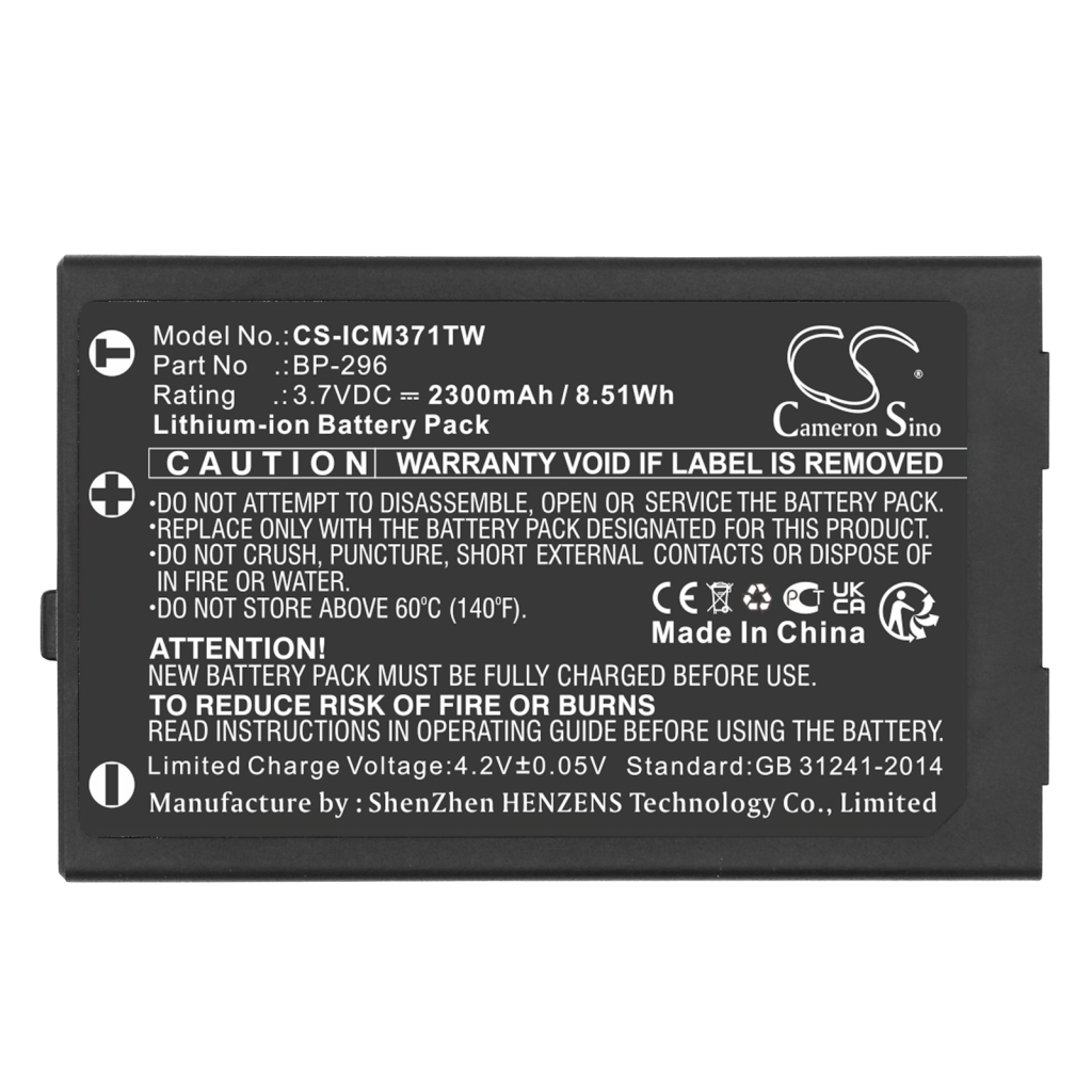 Tovejs radio batteri Icom CS-ICM371TW