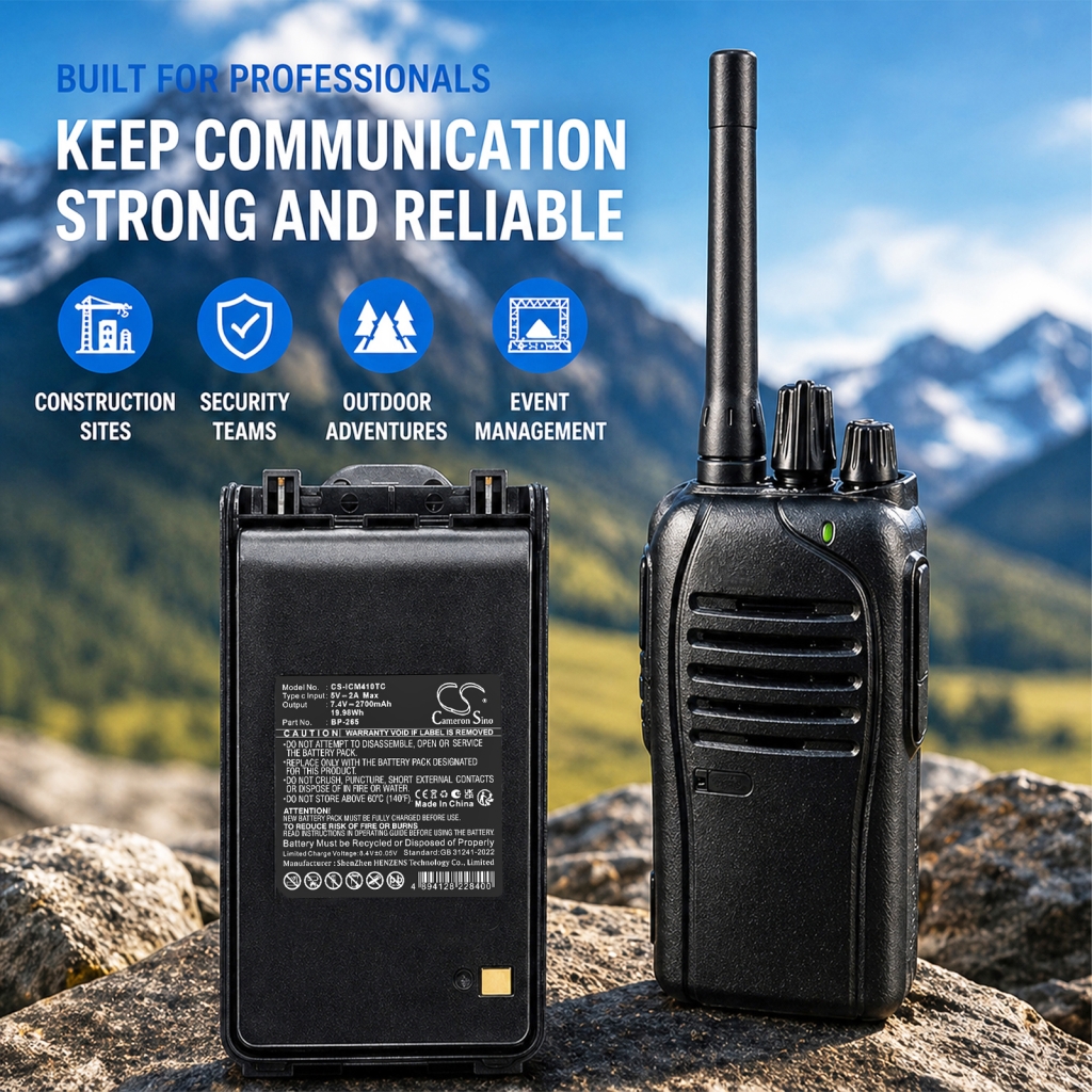 Batteri kompatibel med Icom CS-ICM410TC