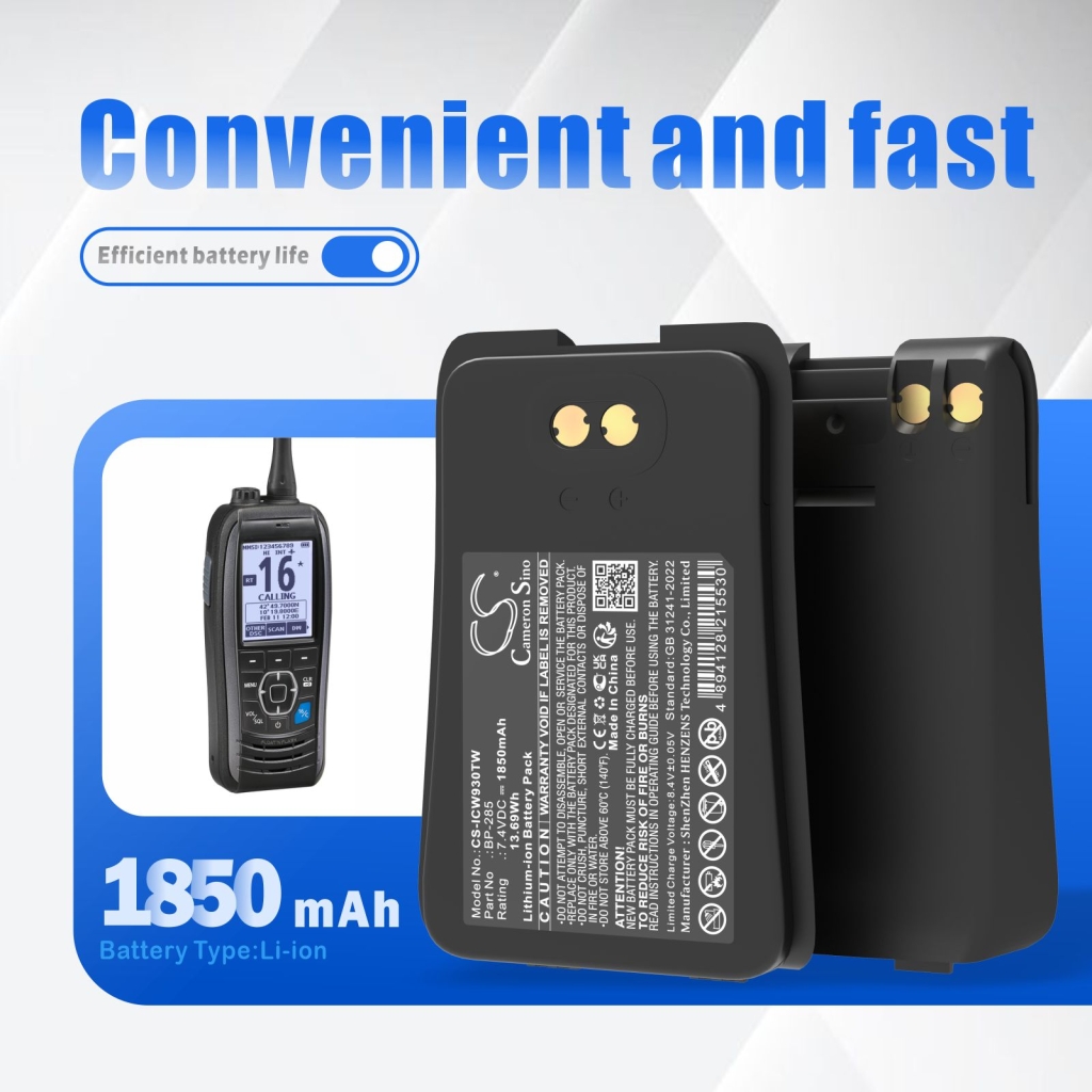 Tovejs radio batteri Icom CS-ICW930TW