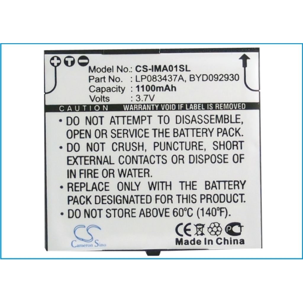 Batterier Erstatter LP083437A