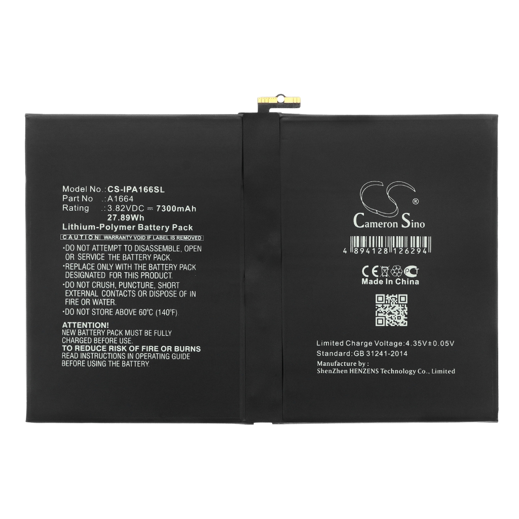 Tabletbatteri Apple CS-IPA166SL