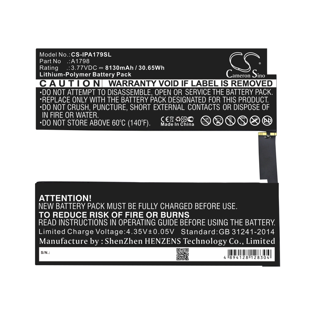 Tabletbatteri Apple CS-IPA179SL