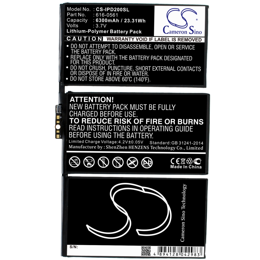 Tabletbatteri Apple CS-IPD200SL