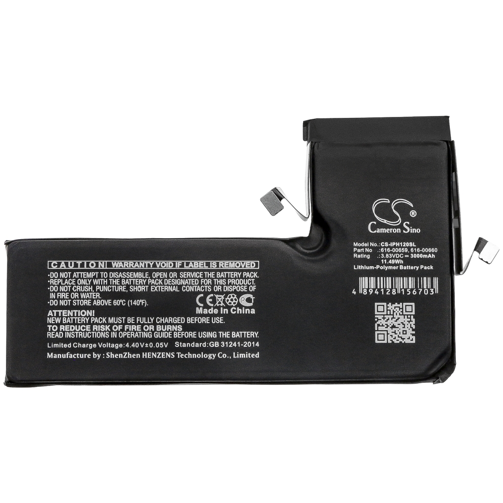 Mobiltelefonbatteri Apple CS-IPH120SL