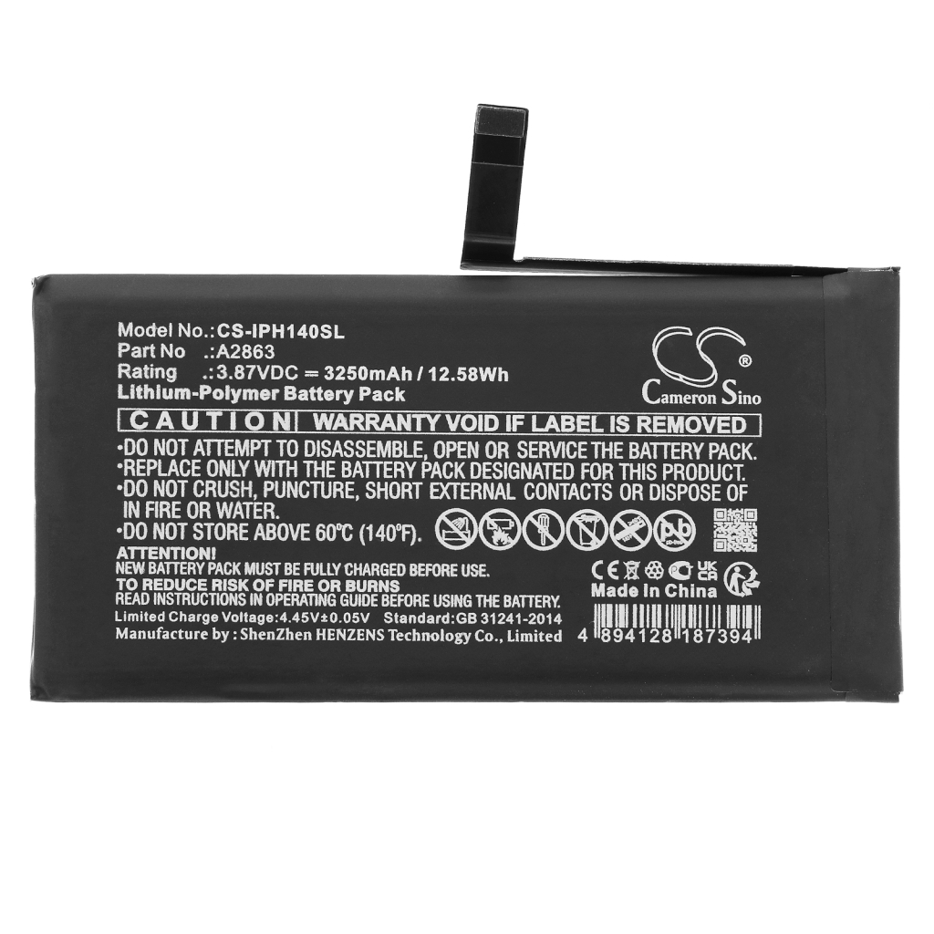 Mobiltelefonbatteri Apple CS-IPH140SL