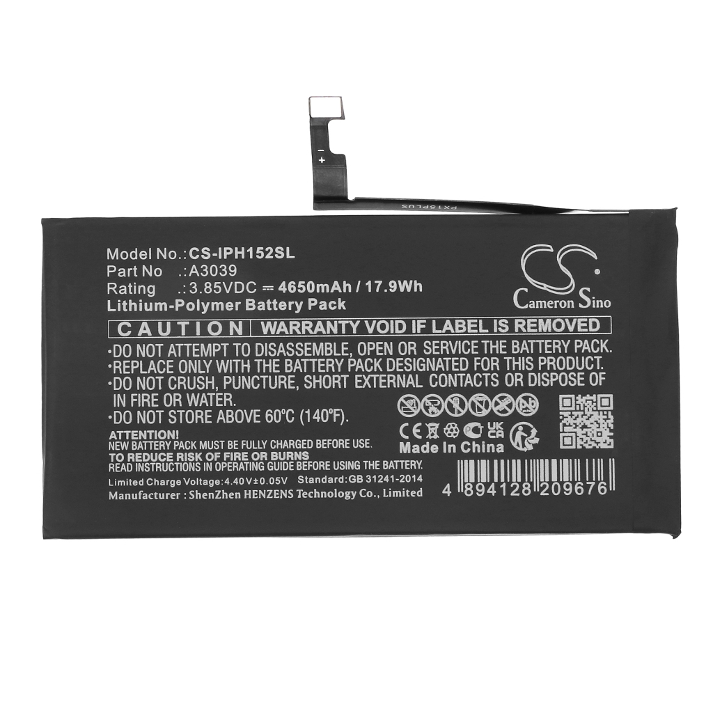 Mobiltelefonbatteri Apple CS-IPH152SL