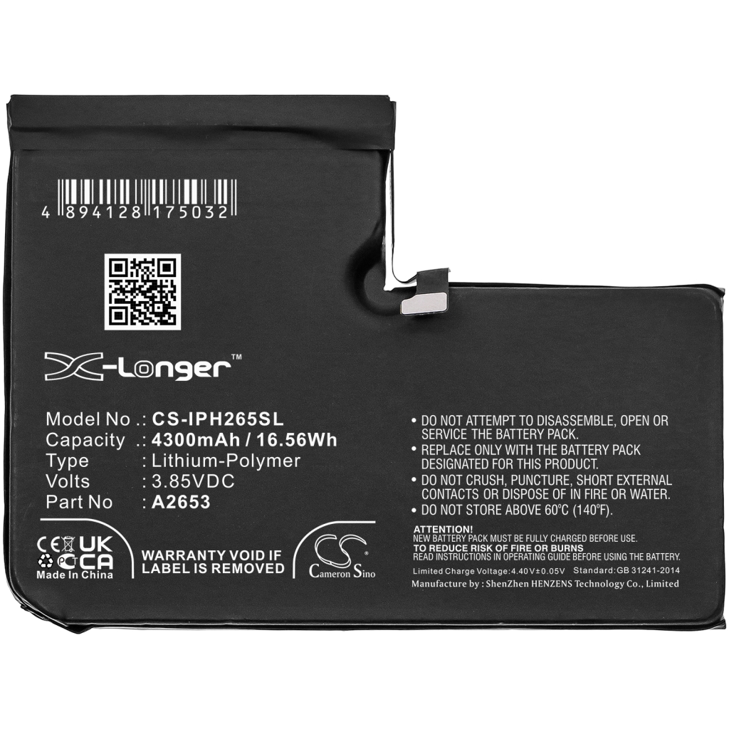 Mobiltelefonbatteri Apple CS-IPH265SL