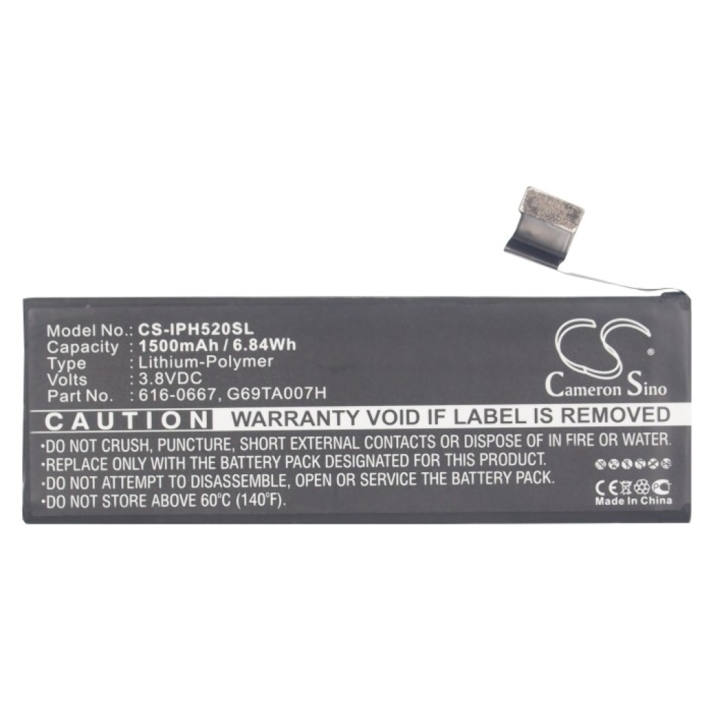 Mobiltelefonbatteri Apple CS-IPH520SL