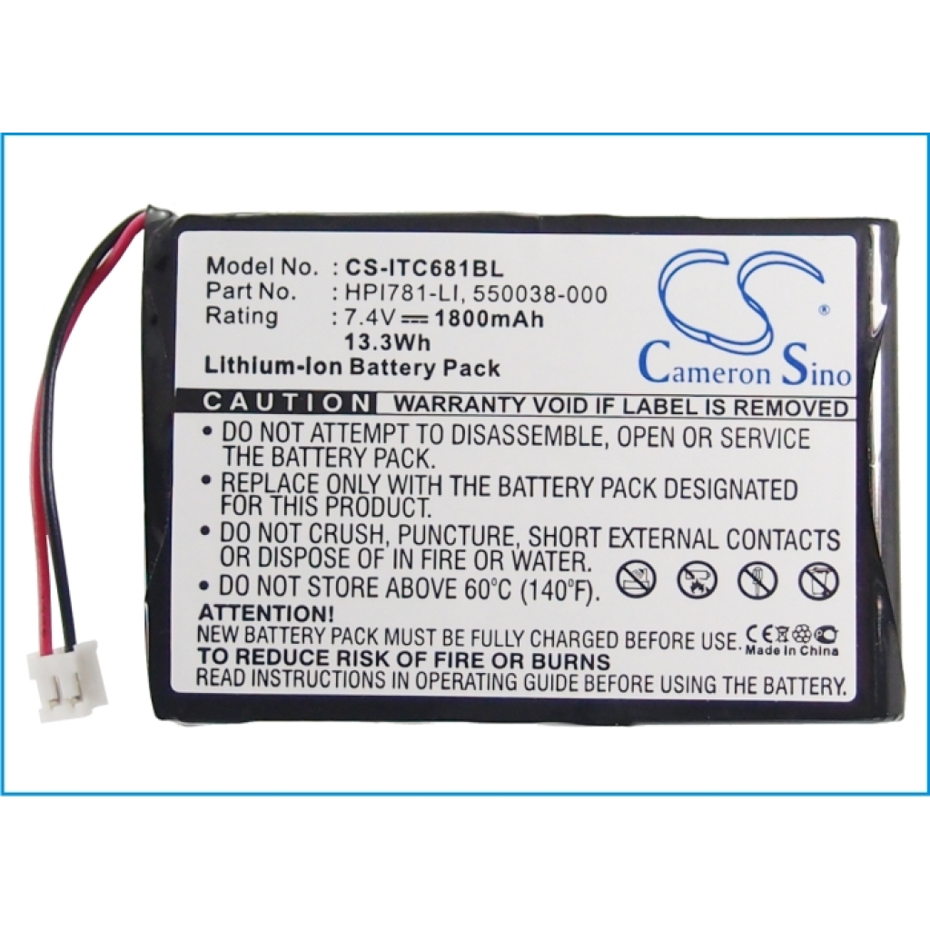Printerbatteri Intermec CS-ITC681BL