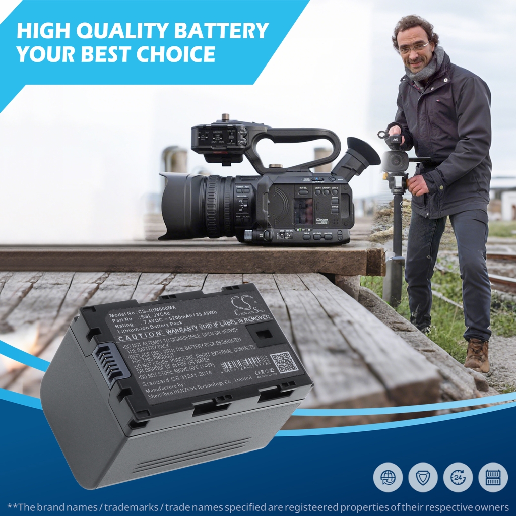 Batteri kompatibel med JVC CS-JHM600MX