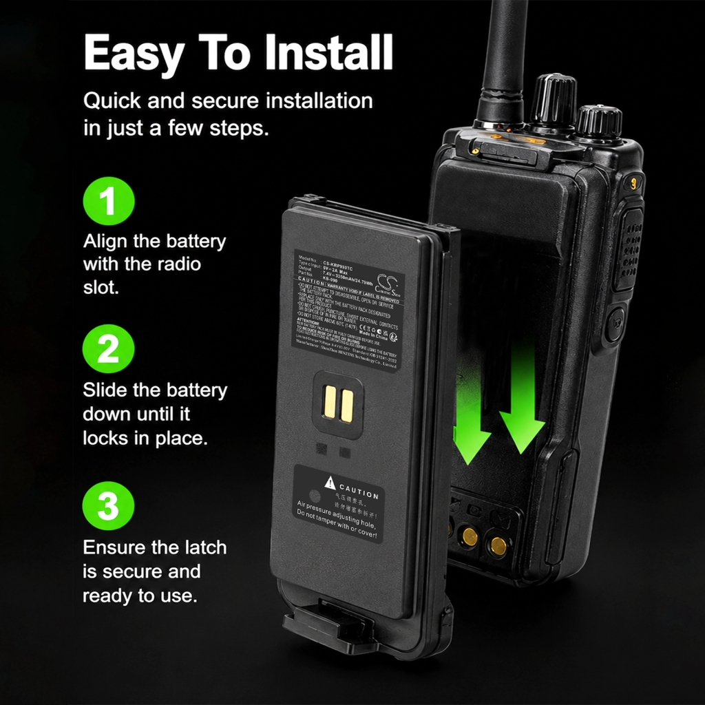 Batteri kompatibel med Kirisun CS-KRP990TC