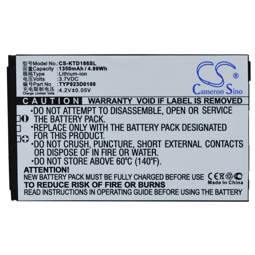 Mobiltelefonbatteri K-Touch CS-KTD186SL