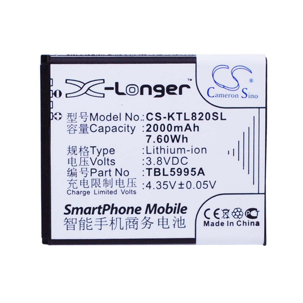 Mobiltelefonbatteri K-Touch CS-KTL820SL