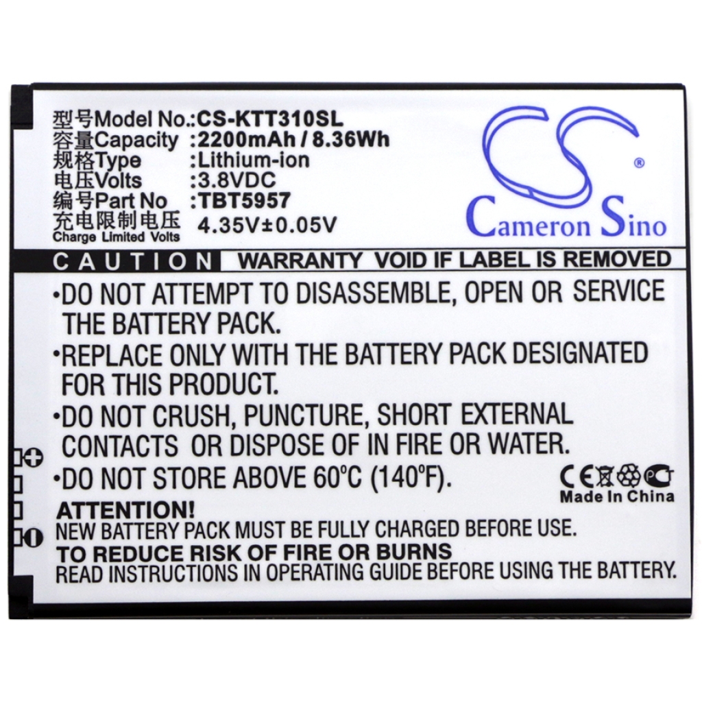 Mobile Phone Battery K-Touch CS-KTT310SL